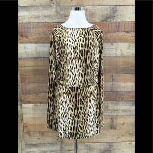 Michael‎ Kors Women's Brown Cheetah Print Dress